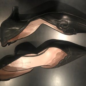 Giorgio Armani Black Leather Shoes